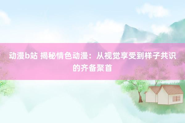 动漫b站 揭秘情色动漫：从视觉享受到样子共识的齐备聚首