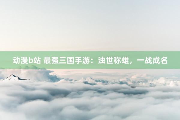 动漫b站 最强三国手游：浊世称雄，一战成名