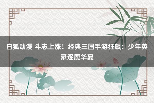 白狐动漫 斗志上涨！经典三国手游狂飙：少年英豪逐鹿华夏