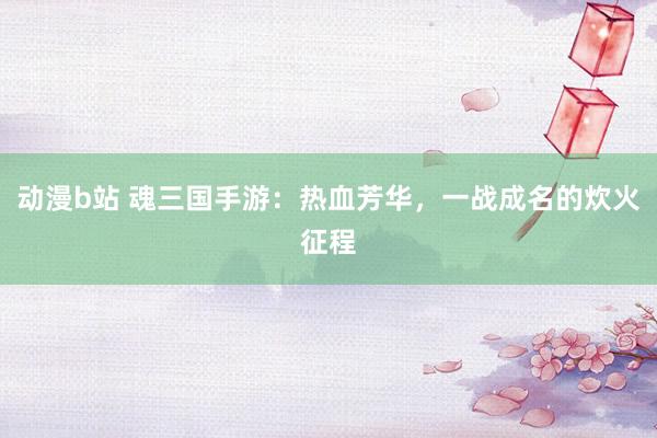 动漫b站 魂三国手游：热血芳华，一战成名的炊火征程