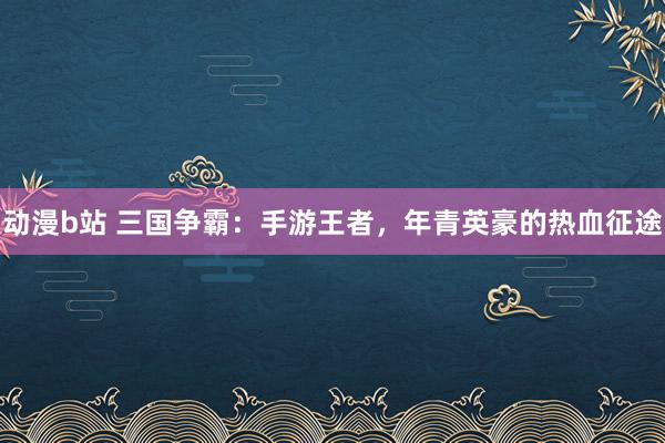 动漫b站 三国争霸：手游王者，年青英豪的热血征途