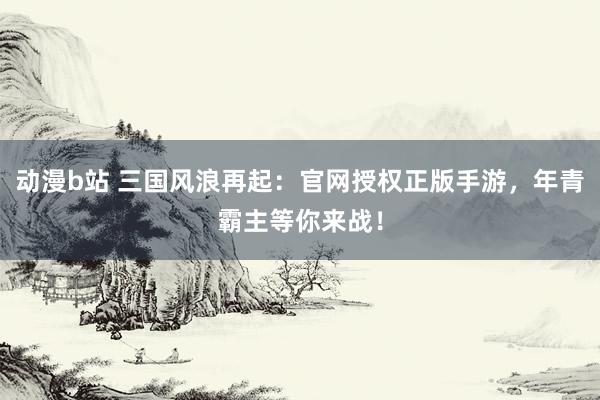 动漫b站 三国风浪再起：官网授权正版手游，年青霸主等你来战！