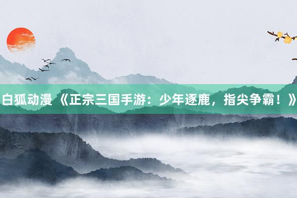 白狐动漫 《正宗三国手游：少年逐鹿，指尖争霸！》