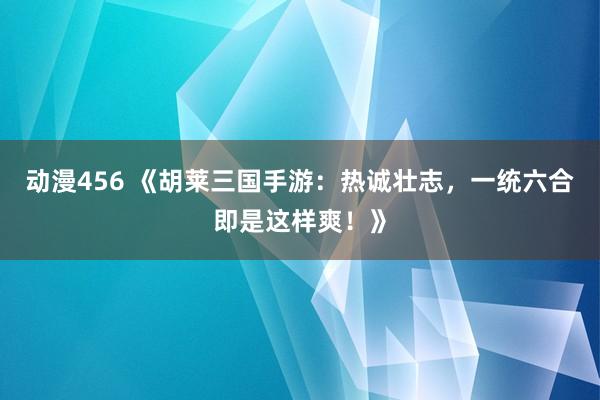 动漫456 《胡莱三国手游：热诚壮志，一统六合即是这样爽！》