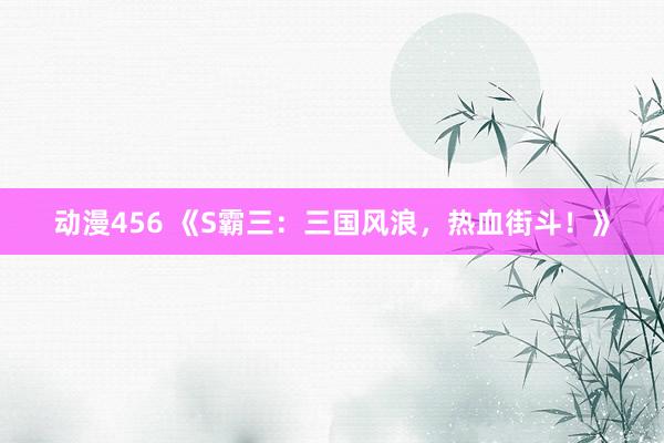 动漫456 《S霸三：三国风浪，热血街斗！》