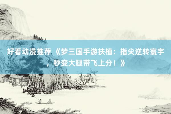 好看动漫推荐 《梦三国手游扶植：指尖逆转寰宇，秒变大腿带飞上分！》