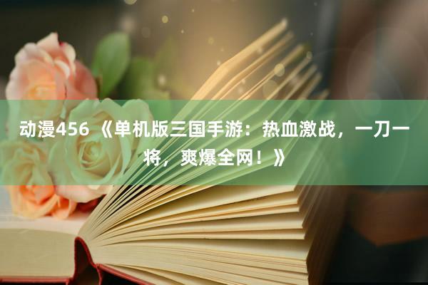动漫456 《单机版三国手游：热血激战，一刀一将，爽爆全网！》