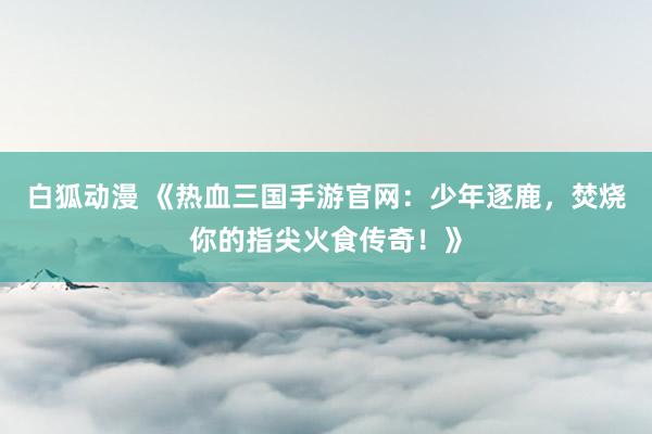 白狐动漫 《热血三国手游官网：少年逐鹿，焚烧你的指尖火食传奇！》