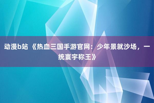 动漫b站 《热血三国手游官网：少年景就沙场，一统寰宇称王》