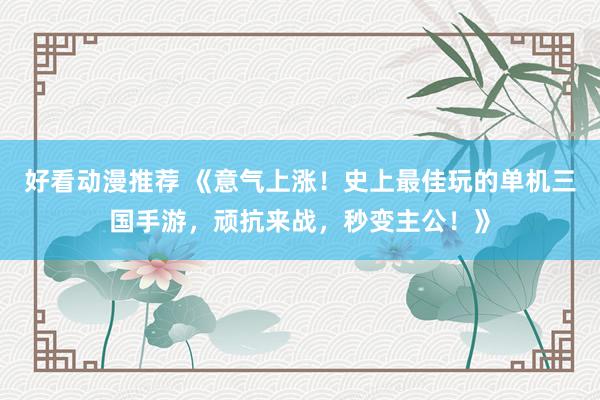 好看动漫推荐 《意气上涨！史上最佳玩的单机三国手游，顽抗来战，秒变主公！》