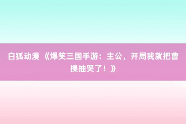 白狐动漫 《爆笑三国手游：主公，开局我就把曹操抽哭了！》